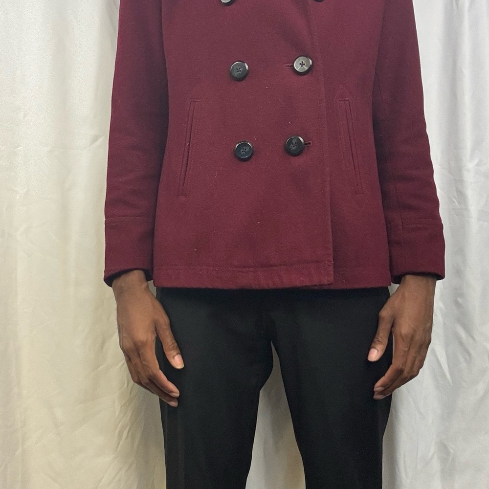 Men’s Burgundy Pea Coat